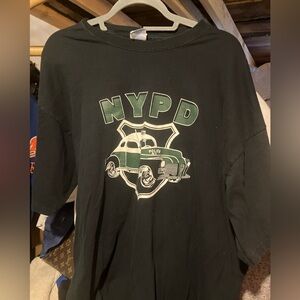 Vintage NYPD police cruiser graphic shield car logo print mew York shirt sz 2XL